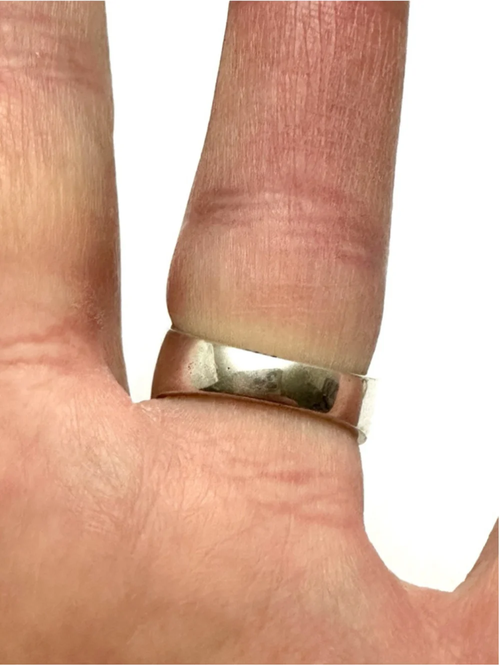 925 Sterling Silver Men’s Ring Size 9.5 Black Inlay Modern Geometric Design